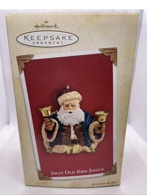 Hallmark Vtg Keepsake Jolly Old KRIS KRINGLE BELL Santa Claus Ornament 2004 NEW